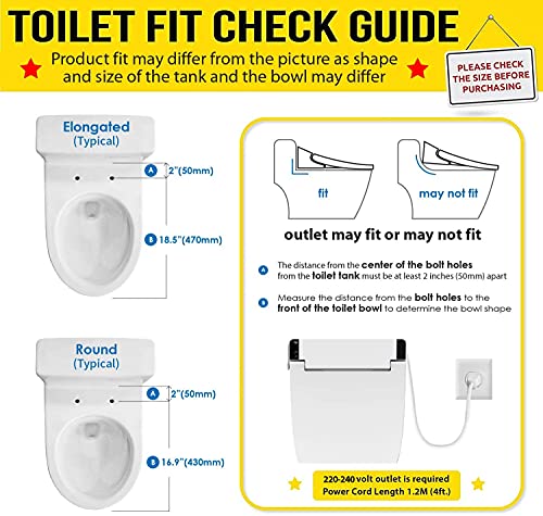 VOVO STYLEMENT VB-6100SR Versión estándar eléctrico bidet ducha inodoro japonés bidet fácil instalaciónm asiento con calefacción - Nuevo modelo fabricado en Corea