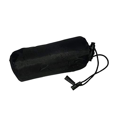 Wellgro - Almohada cervical hinchable con funda lavable y bolsa de transporte, aprox. 27 x 27 x 12 cm, color negro