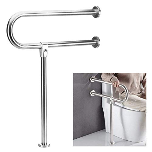 WENBING Handicap pasamanos de baño, WC Caja Bares Duchas de Handicap, rieles de Acero Inoxidable Barra de sujeción para minusválidos Baño de Ancianos pasamanos, para Montaje en Pared Soporte de Suelo