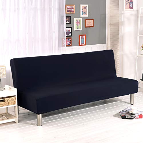 WINS Funda de sofá Cama 3 plazas Fundas Sofa Click clack sin Brazos Funda de sofá Cama Plegable elástica Fundas Clic clac Negro