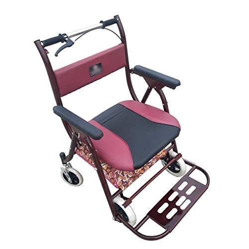 YANJ Carritos de la Compra Scooter portátil Silla de Ruedas Plegable Anciano Muletas Carrito de Compras para el hogar con Asiento ensanchado Asiento de Peso Adicional El Regalo Puede so