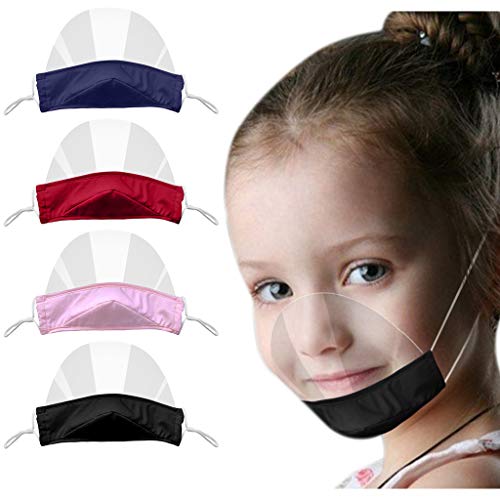 YpingLonk 4 Piezas Boy Girls Protector Facial cómodo Protector de Rostro Visual Transparente para niños