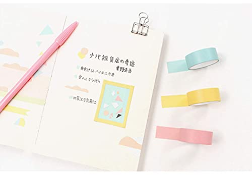 YUBX Washi Tape - Cinta decorativa para manualidades (10 mm de ancho), color pastel