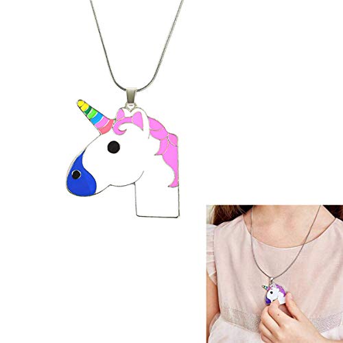 10 Paquete Lindo Unicornio Mochila con cordón/Maquillaje/PU Monedero Bolsos de Embrague/Collar de Cadena de aleación/Unicornios para el Cabello para niñas (Style 4)