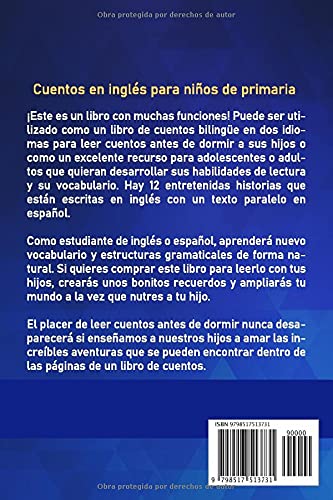 12 Cuentos en inglés para niños de primaria: aprender inglés leyendo cuentos con traducción en español