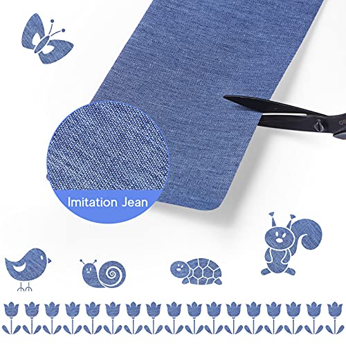 12 Hojas de 4,92 x 11 Pulgadas/ 12,5 x 28 cm Parches de Plancha de Ropa for Reparar Sofá Pantalones Bolsillos Agujeros Rodillas Codo (Azul Vaquero)