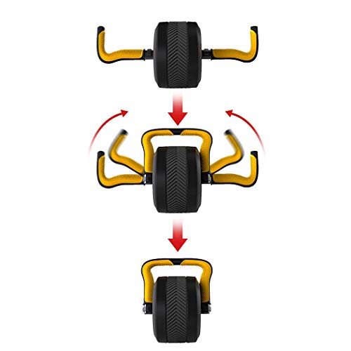 2-en-1 de múltiples funciones de la rueda abdominal, Fitness Ab Roller Wheel, Profesional de Grado y Hogar entrenamiento de la gimnasia abdominal Maquinaria en Abs ejercicio, pesas rusas cuerpo comple