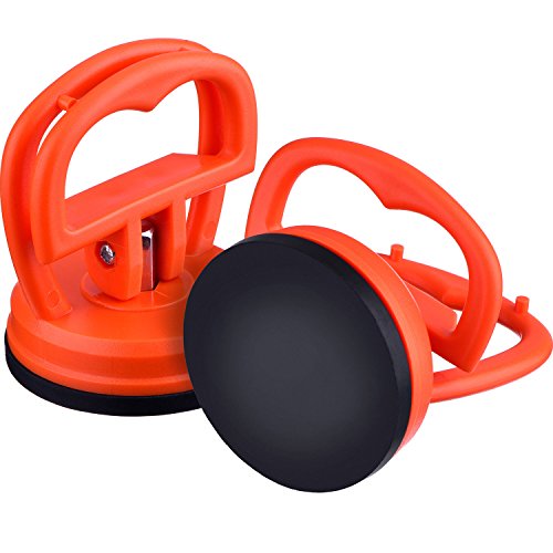 2 Pack 5,5 cm Extractor de Abolladuras Ventosa de Abolladuras de Coche Herramienta de Removedor, Naranja