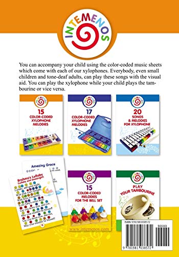 20 Color-Coded Xylophone Melodies: 20 Color-Coded and Letter-Coded Xylophone Sheet Music for Children