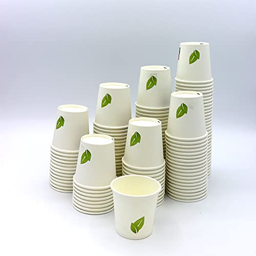 200 Vasos Desechables de Café para Llevar - Vasos Carton 240 ml para Servir el Café, el Té, Bebidas Calientes y Frías - Ideal Para Todo Tipo De Celebraciones