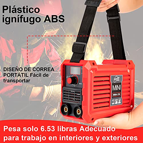 220 V Mini Soldador de arco de Soldador de Arranque en caliente 200 Amperios MMA, Pantalla digital LCD, máquina de Soldadura eléctrica con Soporte de electrodo Pinza trabajo adaptador de alimentación