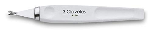 3 Claveles 12350 - Cortacutículas, Blanco, 10 cm