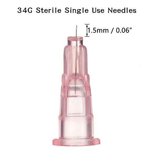 34G Acero inoxidable Dispensador Tubo, 10 piezas 1.5 mm para rellenar líquidos, pegamentos, tintas (34G-1.5mm)