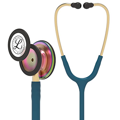 3M Littmann Classic III Fonendoscopio para monitorización, acabado en arcoíris, tubo Azul Caribe, 69 cm, 5807