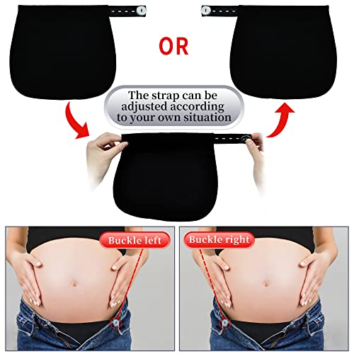 3Pcs Extensores de Cintura de Embarazo Extensores de Pantalones de Maternidad Alargador Pantalon Embarazada para Mujeres Embarazadas Extensor de Cintura Ajustable + 6Pcs Extensores de Sujetador