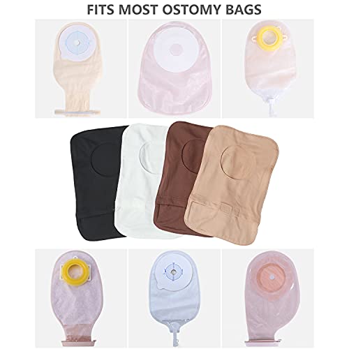 4 fundas elásticas ligeras para bolsas de colostomía o estomas.