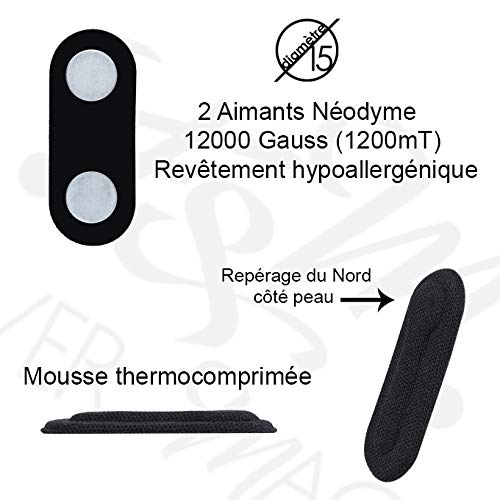 4 imanes terapéuticos antidolor en 2 varillas duo magnéticas 12.000 gauss y 15 mm para objetivos de dolor en la televisión (Pack 4 imanes).