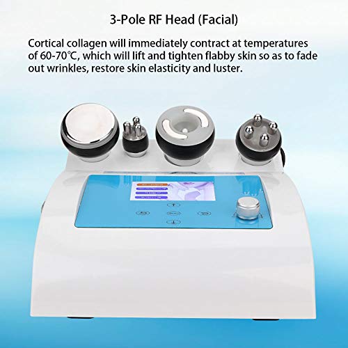 4 In 1 Máquina Corporal 40K Sonidos Radiofrecuencia Cavitación Belleza Masajeador Facial con 4 Cabeza Accesorios de Cavitación, Equipo Aparatos Galvanica Anticelulitisco