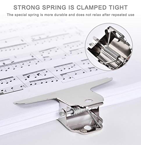 4 pulgadas grande Bulldog clip, Coideal 10 paquete de plata de acero inoxidable clips sujetapapeles abrazaderas/clips de papel metálico para la escuela de oficina en casa (cuadrado)