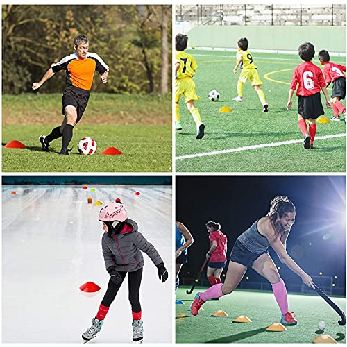 50 Piezas Conos De Disco para Entrenamiento De Fútbol,Marcado De Canchas,Conos De Logo,Conos De Entrenamiento De Fútbol Conos De Disco para el Fútbol, Hockey y Balonmano Entrenamiento De la Agilidad