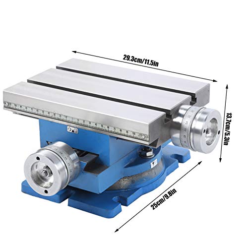 80160A Mesa de Trabajo Cruzada Rotativa Precisa X‑Axis Y Herramientas de Mano de Hardware Industrial para Todos los Taladros de Banco, Taladros de Columna, Soportes de Taladro y Soportes de Fresado