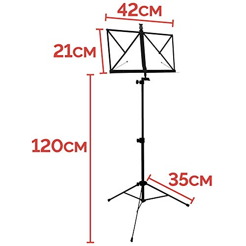 A-Star Rocket MS03BK - Soporte de música plegable, negro