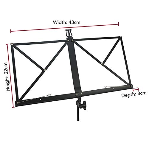 A-Star Rocket MS03BK - Soporte de música plegable, negro