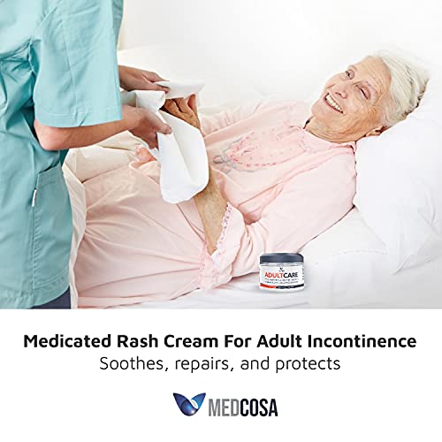 Adult Rash Cream - Fast Relief from Sweat Rash, Heat Rash & Adult Diaper Rash (Incontinence Cream) - Thick Moisturizing Barrier Cream. Zinc Oxide to Reduce Redness & Irritation (350g)