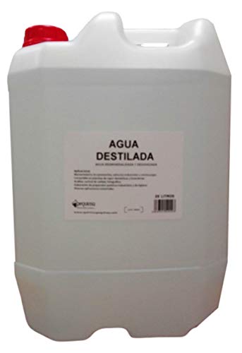 Agua destilada. Envase de 25 litros.