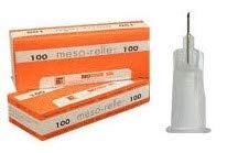 Agujas Mesorelle Luer para Mesoterapia 27 G (Ø 0,40) x 4 mm – Gris – Paquete de 100 agujas