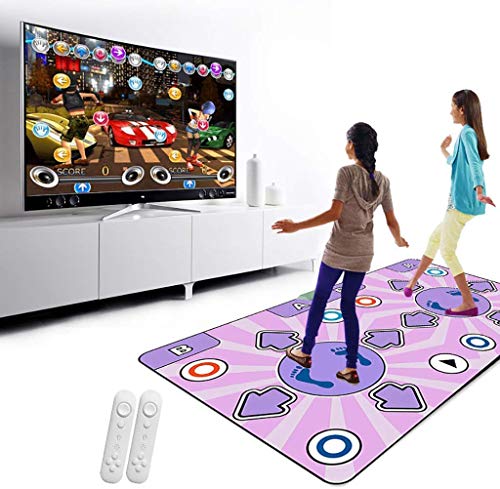 AGWa Inalámbrico estera de la danza, desgaste simple-B 164X93Cm resistente plegable cojín de la danza Los niños Dance Revolution Musical Mat TV de alta definición ordenador de doble uso operativo (65