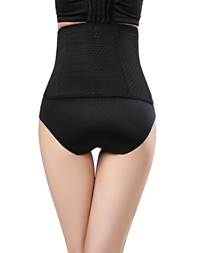 Aivtalk - Mujer Faja Abdominal Reductora Adelgazante Faja Lumbar Moldeadora para Postparto Body Shaper Shapewear Fitness for Woman - Negro