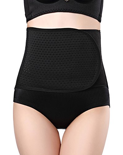 Aivtalk - Mujer Faja Abdominal Reductora Adelgazante Faja Lumbar Moldeadora para Postparto Body Shaper Shapewear Fitness for Woman - Negro