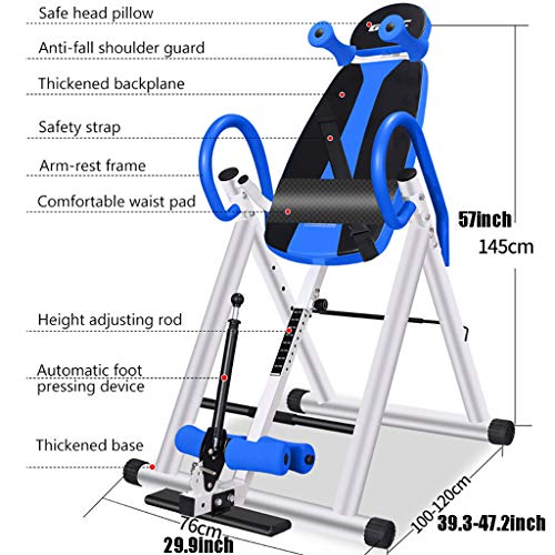 Ajustable Pino Máquina, Largas De Alta Estiramiento Artefacto Tracción Caseros Cama Al Revés Fitness Equipment Vértebras Cervicales Disco Lumbar Eléctrico Aumentar El Pino,Rojo