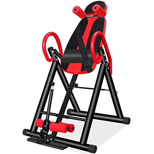 Ajustable Pino Máquina, Largas De Alta Estiramiento Artefacto Tracción Caseros Cama Al Revés Fitness Equipment Vértebras Cervicales Disco Lumbar Eléctrico Aumentar El Pino,Rojo