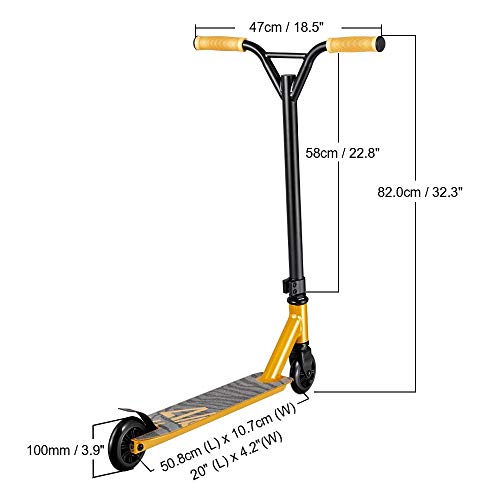 Albott Patinete de Acrobacia Patinete de Trucos y Saltos para Nios y Nias a Partir de 7 aos Ruedas 100mm Rodamientos ABEC-9