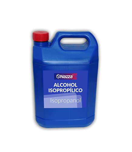 Alcohol Isopropílico Nazza IPA | 99,9% Isopropanol Puro | Limpieza de Componentes Electrónicos, Desinfección de Superficies, Pantallas, Objetivos, Móviles, Placas base | 5 Litros