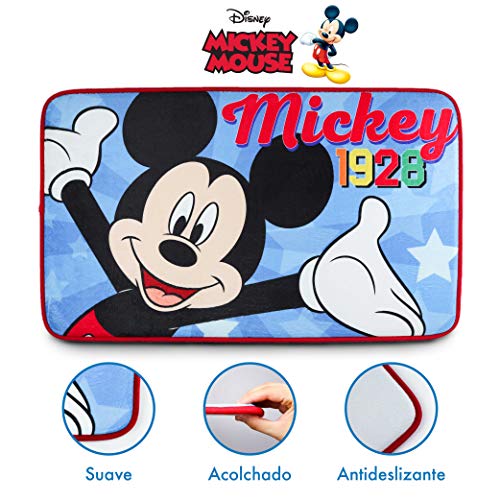 Alfombra Infantil y Caja Juguetes Plegable, Pack Mickey Mouse – Decoracion Habitacion Infantil con Alfombra Dormitorio y Organizador Juguetes Infantil | Caja Guarda Juguetes Niños Mickey Mouse