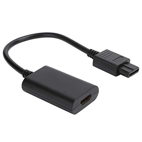 Allsor Convertidor de Cable HDMI, convertidor de Cable de Consola de Juegos de Material ABS de Alta definición, Adaptador de Video de Consola de Juegos 720P Negro para Consola de Juegos Retro TV