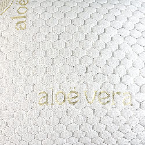 Almohada 80cm Viscoelástica Aloe Vera Antiácaros y Antibacteriano, Flopos de Aloe Vera, Almohada de fibras huecas, ligera e hipoalergénica(80 x 40 cm)