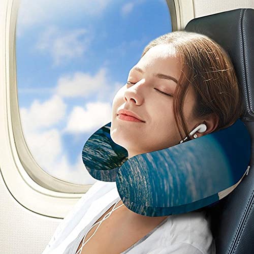 Almohada Cervical Viaje, U Shape Cojin Cuello Viscoelastica, Almohada Antironquidos, Almohada Ortopédic, para el Aeroplano, el hogar, el Oficina (Cisne)