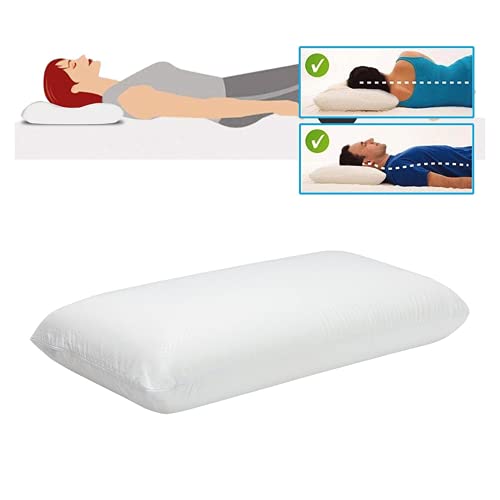 Almohada Nucleo 100% Viscoelastica | Libera Presion Cervical | Doble Funda con Cremallera | Fabricado en España | Termoregulable | Anti acaros y Anti bacterias | 150 cm