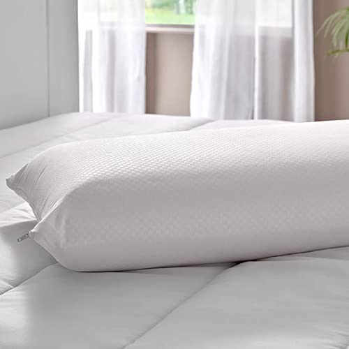 Almohada Nucleo 100% Viscoelastica | Libera Presion Cervical | Doble Funda con Cremallera | Fabricado en España | Termoregulable | Anti acaros y Anti bacterias | 150 cm