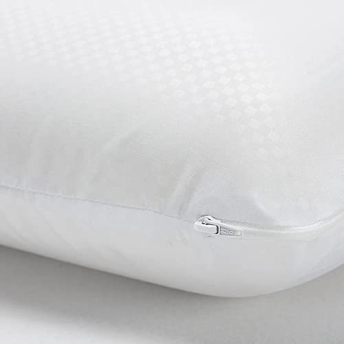 Almohada Nucleo 100% Viscoelastica | Libera Presion Cervical | Doble Funda con Cremallera | Fabricado en España | Termoregulable | Anti acaros y Anti bacterias | 90 cm