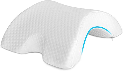 Almohada para Brazo, Almohada viscoelástica con Forma de túnel para Alivio de la presión en el Brazo al Dormir de Lado o en Pareja.