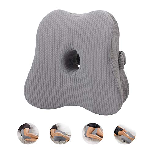 Almohada para Piernas Almohada para Rodillas Almohada Ergonómica para Dormir Lateral con Almohada de Espuma viscoelástica óptima para Personas Que Duermen de Lado Almohada de Posicionamiento con