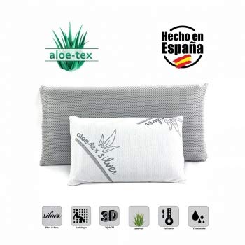 Almohada VISCO-ELÁSTICA Carbono Activo - Tex-Silver - Fabricado España (150)