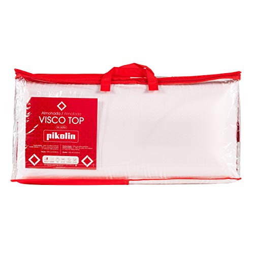 Almohada Viscoleástica PIKOLIN I Firmeza Alta I Funda Microfibra Lavable I Hipoalergénica I Malla 3D Ultra ventilación I Visco Top 70cm I (Todas Las Medidas)