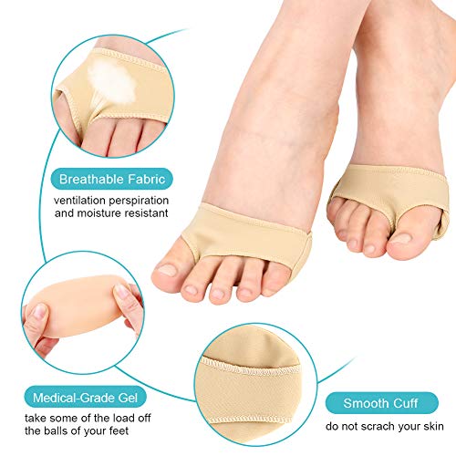 Almohadilla Metatarsal para Hombres y Mujeres, Almohadillas Metatarsianas, Almohadillas de Antepié, Plantillas Metatarsalgia, Bursitis, Neuromas, Verrugas Plantares, Alivio del Dolor, 1 Par