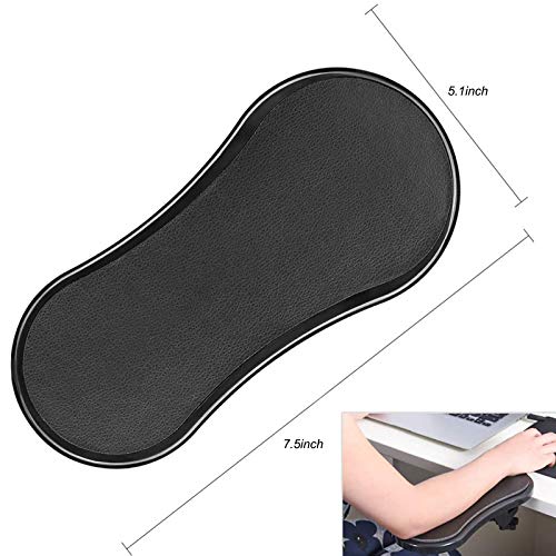 Almohadilla para Apoyabrazos para Computadora, Soporte de Mano Negro Ajustable para Computadora, Puede Proporcionar Soporte para Los Brazos en la Mesa de la Computadora, Ajustable en 180 °